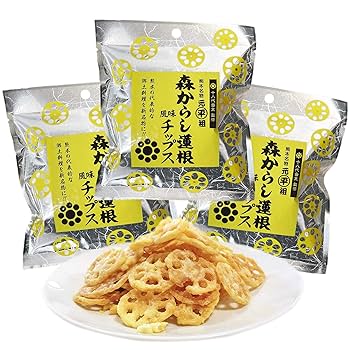 Amazon | 森からし蓮根風味チップス 20gx3袋 からし蓮根 からし
